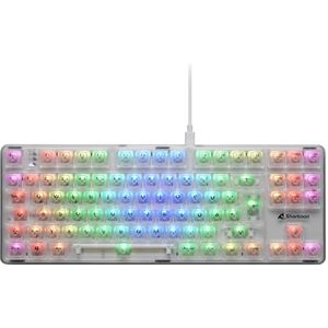 Sharkoon Crystal Shark mechanische Gaming-Tastatur, weiß