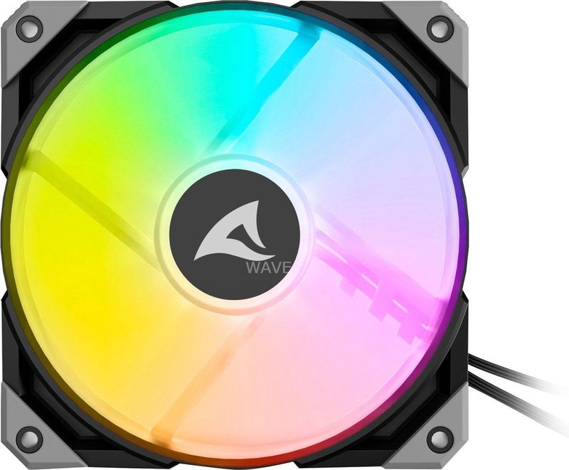 Sharkoon - Rebel F50 PWM - PC Ventilator - Zwart - 120 mm, 2000 rpm, 132 m³/u, RGB LED's