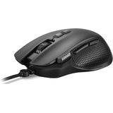 Sharkoon - SHARK Force 3 - Muis - Zwart - Bedraad - Ergonomische Vorm
