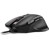 Sharkoon - SHARK Force 3 - Muis - Zwart - Bedraad - Ergonomische Vorm