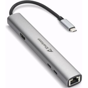 OfficePal - Combo Adapter - USB-C - Aluminium - 3 USB 3.2 Poorten