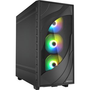 Sharkoon - Rebel C80M RGB - Computerbehuizing - Zwart - 4 PWM-ventilatoren met RGB-verlichting