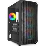 Sharkoon - AK3 RGB - PC-behuizing - Zwart - ATX - mATX - Mini-ITX