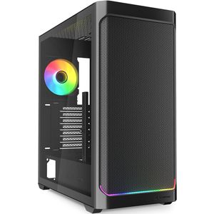 Sharkoon - AK4 RGB - PC Behuizing - Zwart - ATX - Met RGB Verlichting