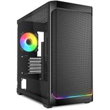 0 Sharkoon PC Gehäuse MK4W RGB Strip Black Micro-ATX schwarz