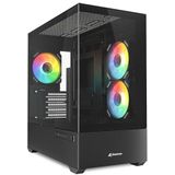 Sharkoon - Mk6 RGB - PC Behuizing - Zwart - ATX - Gelaagd Glas