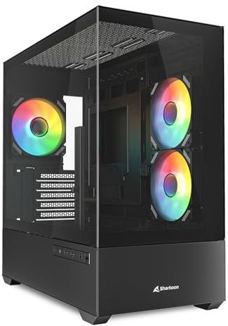 Sharkoon - Mk6 RGB - PC Behuizing - Zwart - ATX - Gelaagd Glas