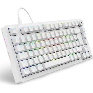 Sharkoon - Skiller SGK25 - Gaming Toetsenbord - Wit - 75% Lay-out - Huano Red Schakelaar