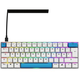 Sharkoon SGK50 S4 Gen2 PBT wh Gateron GPRO yellow DE (DE, Bedraad), Toetsenbord, Wit