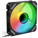 Sharkoon - SHARK Mirror PWM RGB - PC Ventilator - Zwart - 120 mm, 500-1500 rpm, 99,52 m³/h