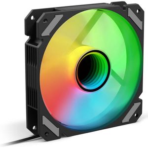 Sharkoon - SHARK Mirror PWM RGB - PC Ventilator - Zwart - 120 mm, 500-1500 rpm, 99,52 m³/h