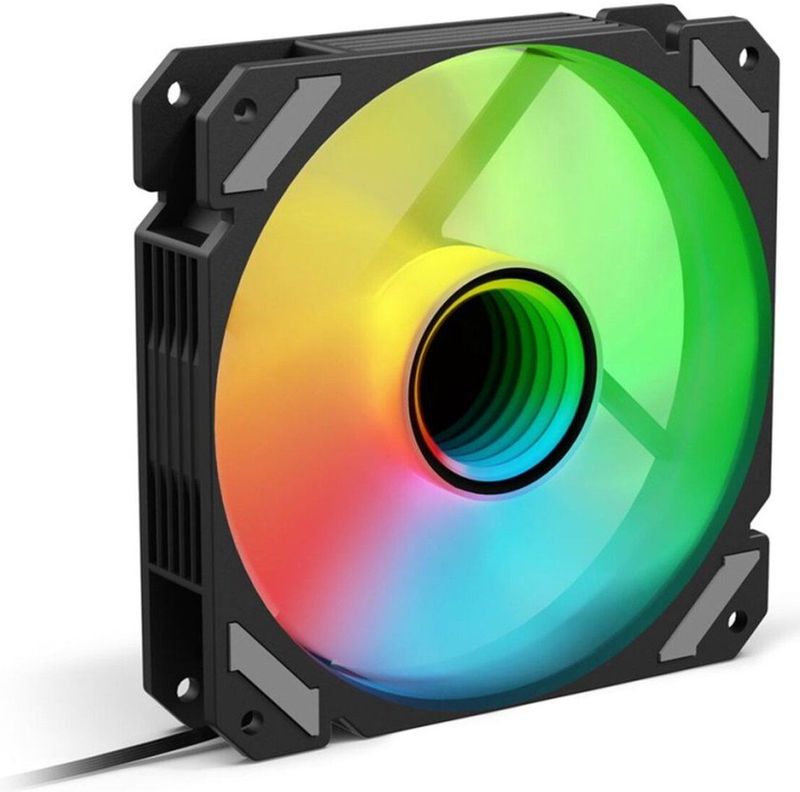 Sharkoon - SHARK Mirror PWM RGB - PC Ventilator - Zwart - 120 mm, 500-1500 rpm, 99,52 m³/h