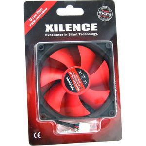 Xilence behuizingsventilator 92mm PWM zwart/rood