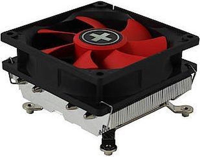 Xilence - A404T - Processorkoeler - Zwart, Rood - 92 mm Ventilator, 65,4 CFM, 4 Heatpipes