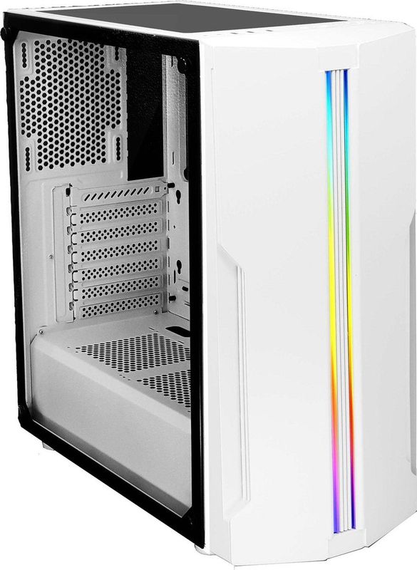 Xilence - Performance C X5 - Mid Tower ATX-behuizing - Wit - RGB Verlichting, Geschikt voor Waterkoeling
