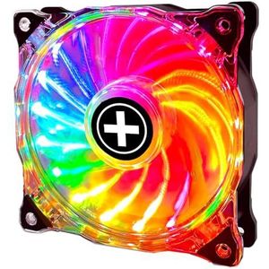 Xilence XPF120G.ARGB.PWM stille behuizingsventilator 120 mm met krachtige ARGB-led en PWM, 4-polig, eenvoudige montage, kabellengte 440 mm, Hydro Bearing-lagers, transparant/zwart