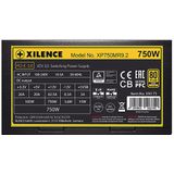 Xilence XP750MR9.2 750W stille pc-voeding, ATX 3.0 PCI-E Gen 5.0, 80+ goud, halfmodulair, gaming, elegante platte kabel, 1 x 20 + 4-polig, 1 x 4 + 4-polig, 1 x 8-polig, 1 x VHPWR,