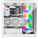 Xilence - Xilent Gleam X818.W.ARGB - Gaming PC-behuizing - Wit - ATX Miditower met ARGB ventilatoren