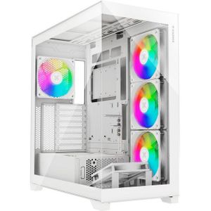 Xilence - Xilent Gleam X818.W.ARGB - Gaming PC-behuizing - Wit - ATX Miditower met ARGB ventilatoren