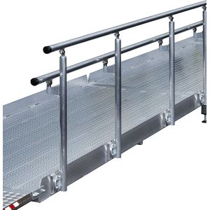 Balustrade voor laadplatform, 2 leuningen, voor lengte 3990 mm, 5 palen