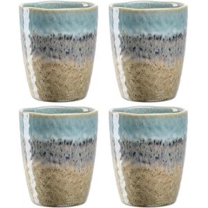 Tasse Leonardo Matera Blau/Beige 300ml (Set von 4)