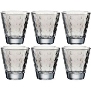 Leonardo Optic 025893 Waterglazen, set van 6 stuks, 215 ml, grijs