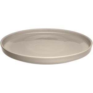 LEONARDO HOME Roma 026361 Lot de 6 assiettes plates, diamètre : 22 cm, passent au micro-ondes et au lave-vaisselle, empilables, en céramique pour 6 personnes, en faïence avec surface émaillée, beige