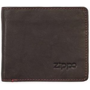 Lederen portemonnee creditcardhouder Zippo - Mokka