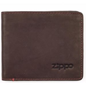 Lederen portemonnee creditcard Zippo - bruin
