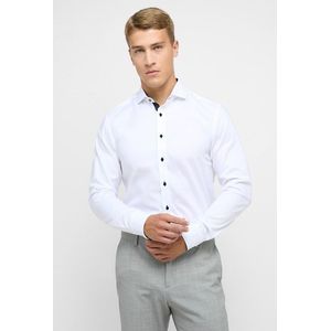 ETERNA - Slim Fit Overhemd - Wit - Fijn Oxford - Strijkvrij - 100% Katoen