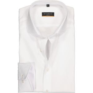 Eterna - Slim Fit Overhemd - Wit - Katoen - Strijkvrij Met Lange Mouwen