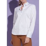 ETERNA - Modern Classic Blouse - Lichtgrijs - Stretch Katoen