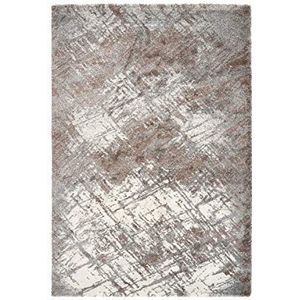 Lalee Comfortabel tapijt met zeer zacht gevoel, beige-zilver, 80 x 150 cm
