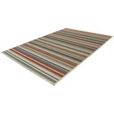Lalee Capri - Vloerkleed - Outdoor indoor- Buitengebruik - Sisal look - Flatwave - tuin - kleed - Tapijt - Karpet - 200x290 cm- blauw beige strepen multi rood