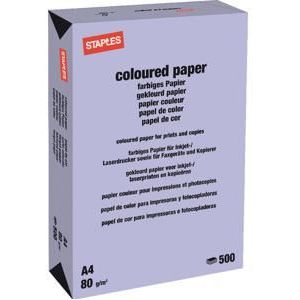 Staples papier A4 gekleurd lila 500 vel