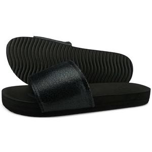 flip*flop Dames zwembad metallic cracked sandaal, Black 0000, 38 EU