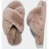 flip*flop Dames Crossfur 2 Slippers, Taupe, 42 EU