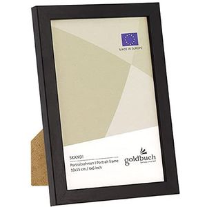 goldbuch 90 0899 Skandi fotolijst van echt hout om neer te zetten, fotolijst met wandhouder, zwarte fotolijst 20x30 cm