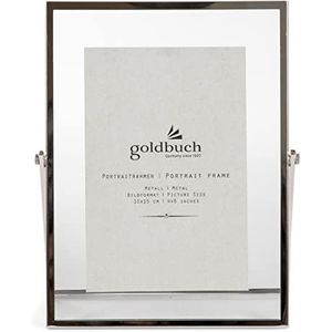 goldbuch Fotolijsten Loft van metaal, frame met standaard, lijst voor 1 foto/foto in formaat 10x15 cm, metalen fotolijst ca. 16x20,5x1 cm, lijst zilver 10x15 cm