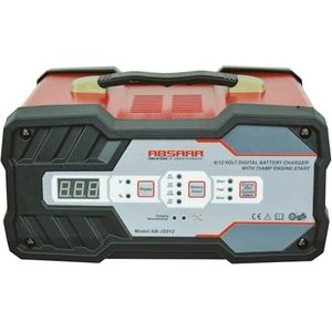 Absaar Acculader + Jumpstarter 6/12 Volt 25-120 Ah 12 Ampère Rood