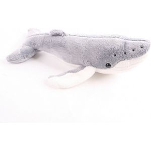 Pluche knuffel narwal walvis van ongeveer 35 cm - speelgoed