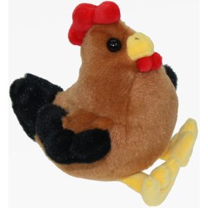 Pluche Knuffel Dieren Kip - Kip/Haan Vogel- 15 cm - Multi Kleuren - Kippen