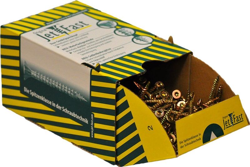Jet-Fast® Spanplattenschrauben TX20 4,0x50 gelb verzinkt 200 Stck/Paket