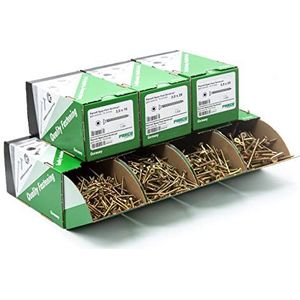 PARCO professionele set spaanplaatschroeven, verzonken kop, torx, geel verzinkt, 4900-delig