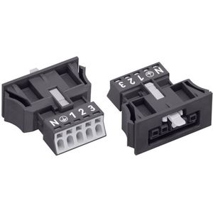 Wago - WINSTA MINI Snap-In Socket - Zwart - Voor Fijnaderige Geleiders