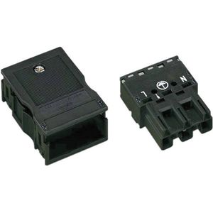 WAGO 770-113/K010-165 Netstekker WINSTA MIDI Stekker, recht Totaal aantal polen: 2 + PE 25 A Zwart 1 stuk(s)