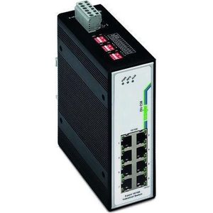 Wago 852-102 - Netwerkschakelaar - Zwart - 8 Poorten - Industriële Switch