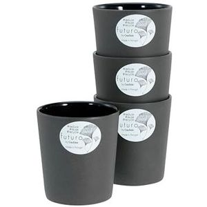CreaTable, 21665 Serie Futuro Black 4-delig tafelservies van aardewerk