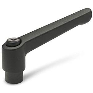 Ganter Normelemente GN 300-92-M10-SW verstelbare klemhendel, zwart, mat getextureerd