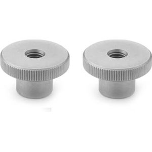 Ganter Normelemente | Hoge kartelmoer - DIN 466-M10-NI | schroefdraad: M10 | roestvrij staal | 2 stuks